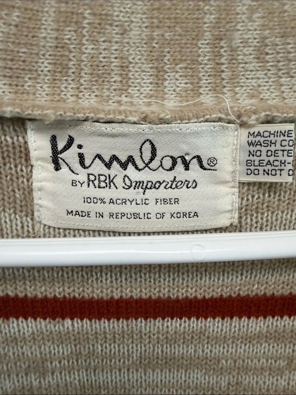 Vintage 70”s Kimlon Striped Bell Sleeve Cardigan Sweater